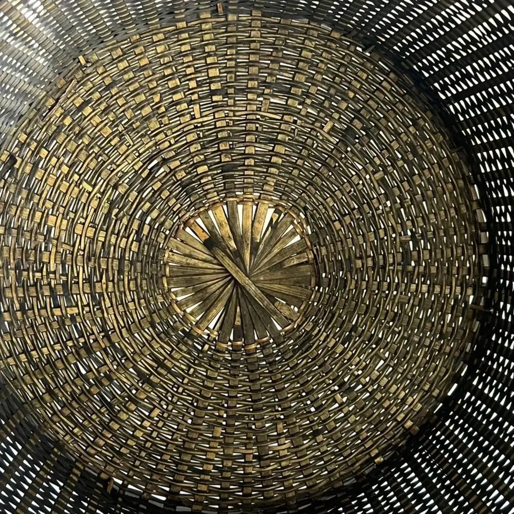 Vintage Thai Handicraft Tea Leaf Storage Basket Brown Backpack 16